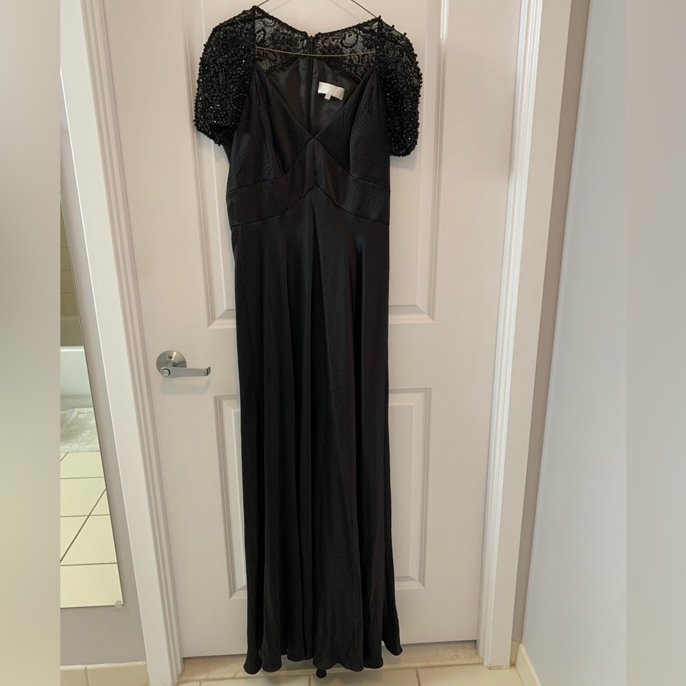 Stunning Badgley Mischka Black Beaded Dress